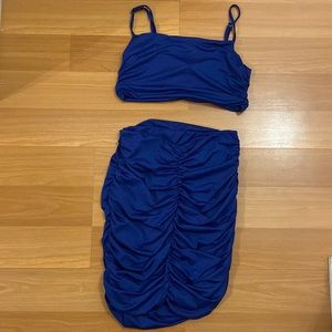 New crop top and body con skirt